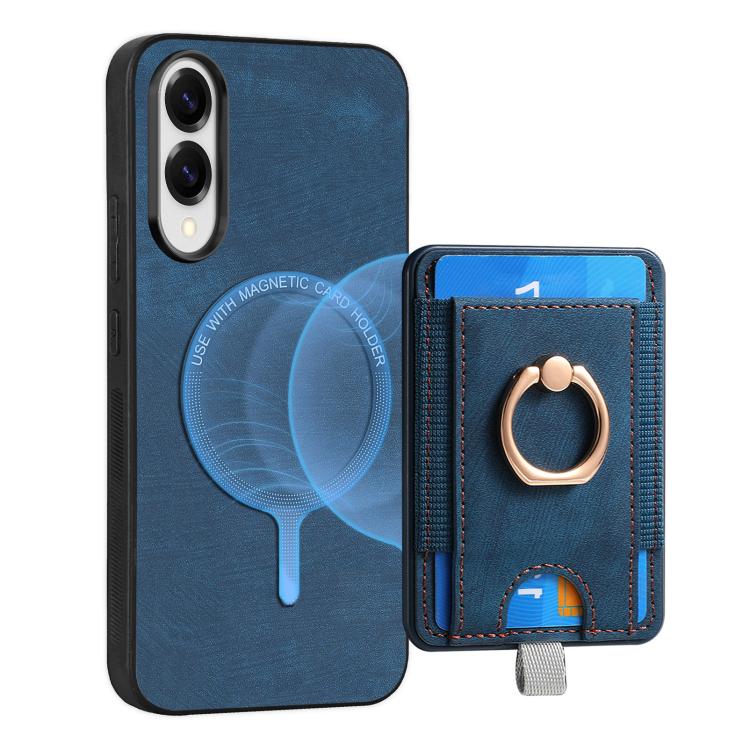 For Samsung Galaxy S25 Edge 5G Retro Splitable Magnetic Card Bag Leather Phone Case