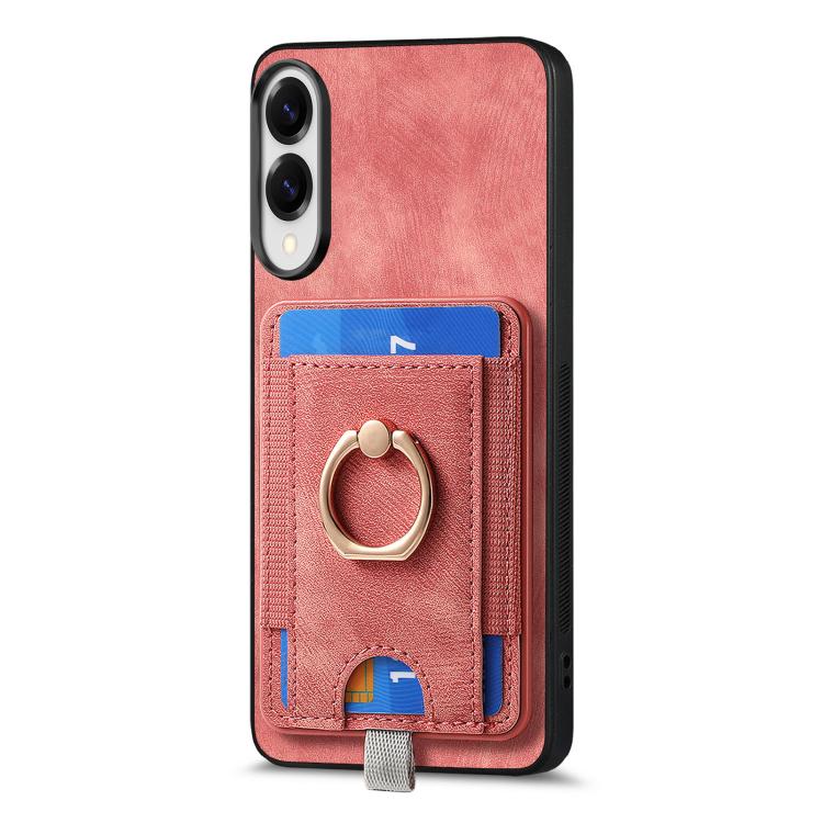 For Samsung Galaxy S25 Edge 5G Retro Splitable Magnetic Card Bag Leather Phone Case