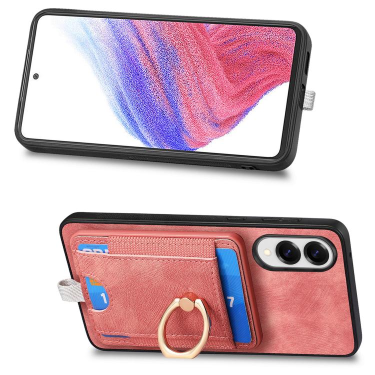 For Samsung Galaxy S25 Edge 5G Retro Splitable Magnetic Card Bag Leather Phone Case