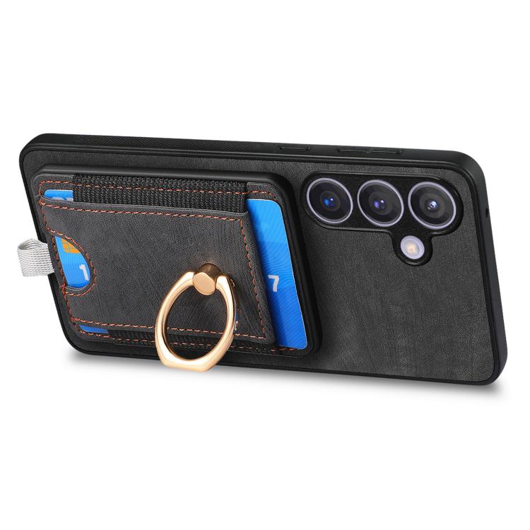 For Samsung Galaxy A37 5G Retro Splitable Magnetic Card Bag Leather Phone Case