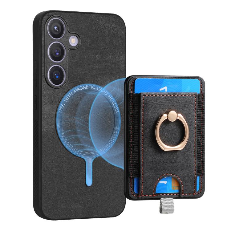 For Samsung Galaxy A37 5G Retro Splitable Magnetic Card Bag Leather Phone Case