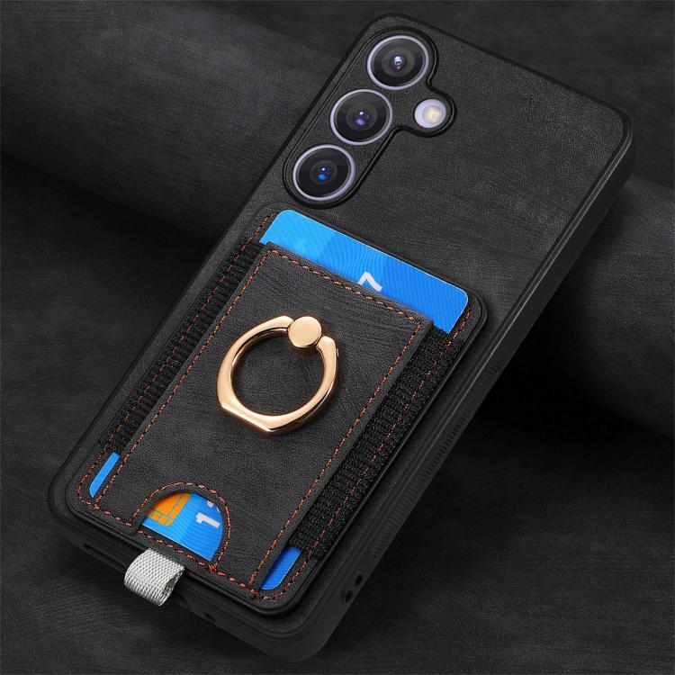 For Samsung Galaxy A37 5G Retro Splitable Magnetic Card Bag Leather Phone Case