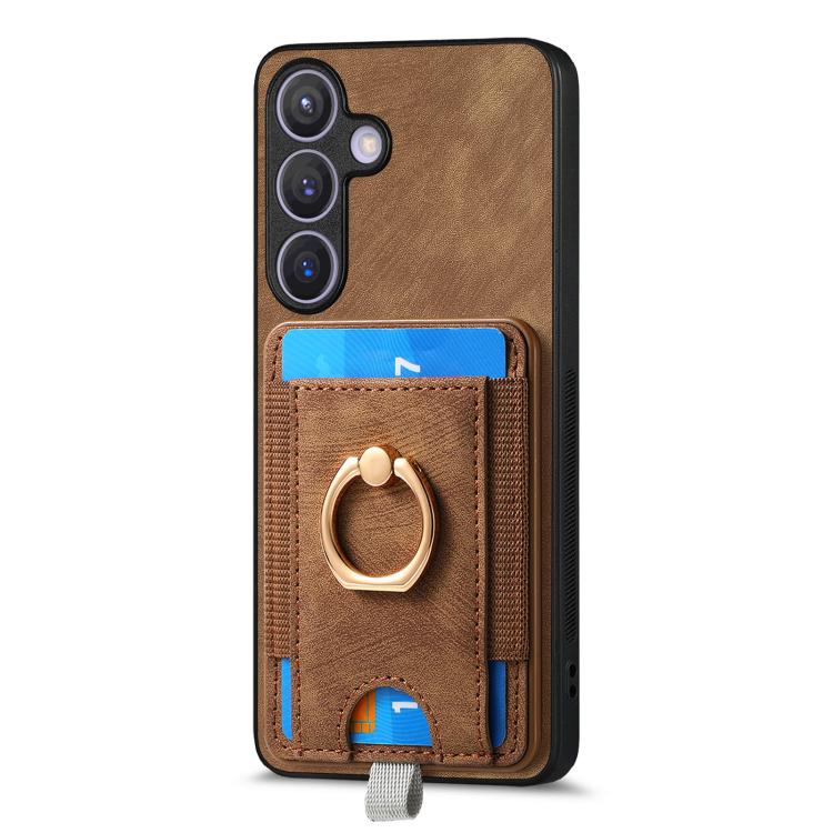 For Samsung Galaxy A37 5G Retro Splitable Magnetic Card Bag Leather Phone Case