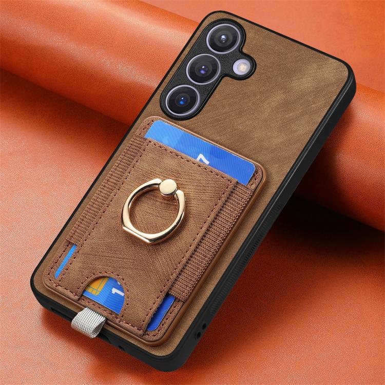 For Samsung Galaxy A37 5G Retro Splitable Magnetic Card Bag Leather Phone Case