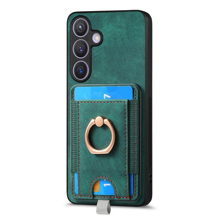 For Samsung Galaxy A37 5G Retro Splitable Magnetic Card Bag Leather Phone Case