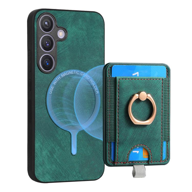 For Samsung Galaxy A37 5G Retro Splitable Magnetic Card Bag Leather Phone Case