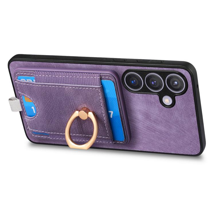 For Samsung Galaxy A37 5G Retro Splitable Magnetic Card Bag Leather Phone Case