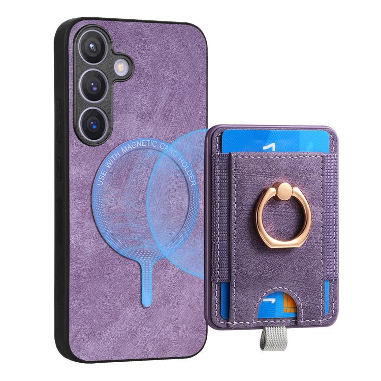 For Samsung Galaxy A37 5G Retro Splitable Magnetic Card Bag Leather Phone Case