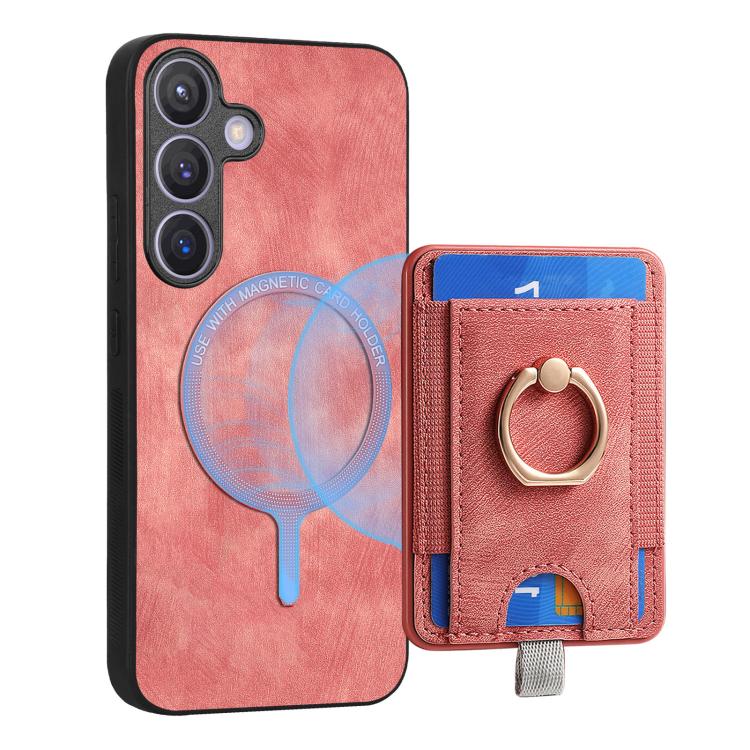 For Samsung Galaxy A57 5G Retro Splitable Magnetic Card Bag Leather Phone Case