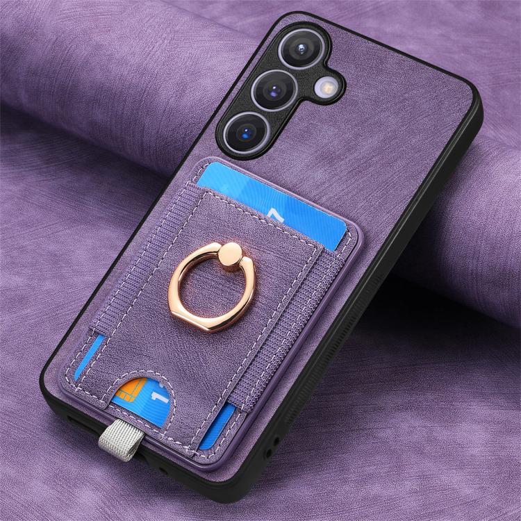For Samsung Galaxy A57 5G Retro Splitable Magnetic Card Bag Leather Phone Case
