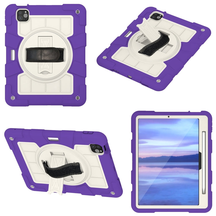 For iPad Pro 11 2025 / 2024 Silicone Hybrid PC Shockproof Tablet Case with Shoulder Strap