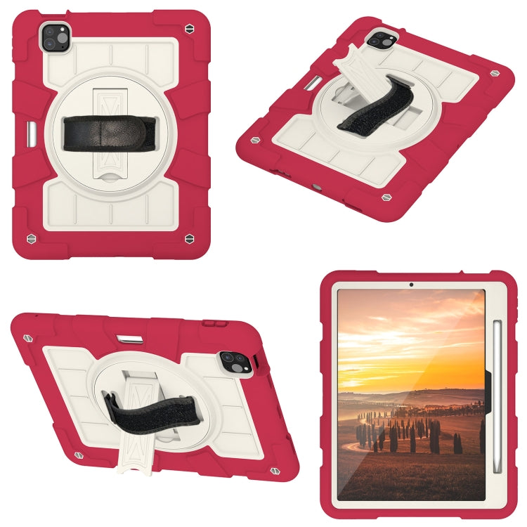 For iPad Pro 11 2025 / 2024 Silicone Hybrid PC Shockproof Tablet Case with Shoulder Strap