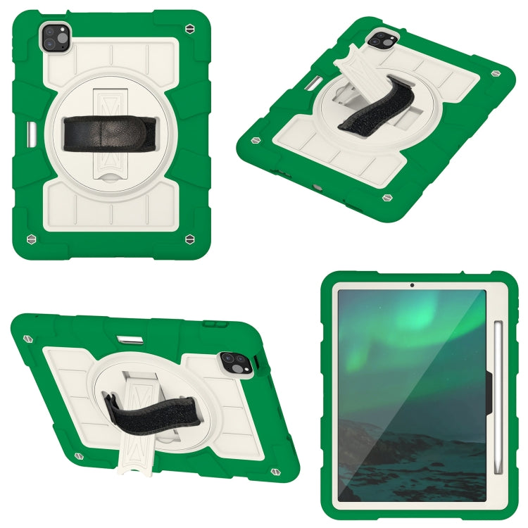 For iPad Pro 11 2025 / 2024 Silicone Hybrid PC Shockproof Tablet Case with Shoulder Strap