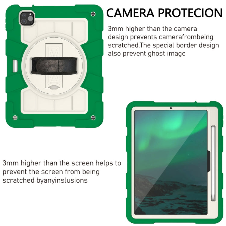 For iPad Pro 11 2025 / 2024 Silicone Hybrid PC Shockproof Tablet Case with Shoulder Strap