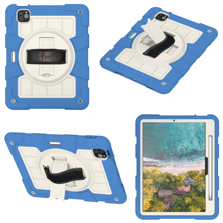 For iPad Pro 11 2025 / 2024 Silicone Hybrid PC Shockproof Tablet Case with Shoulder Strap