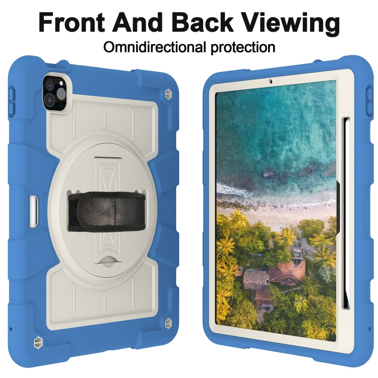 For iPad Pro 11 2025 / 2024 Silicone Hybrid PC Shockproof Tablet Case with Shoulder Strap