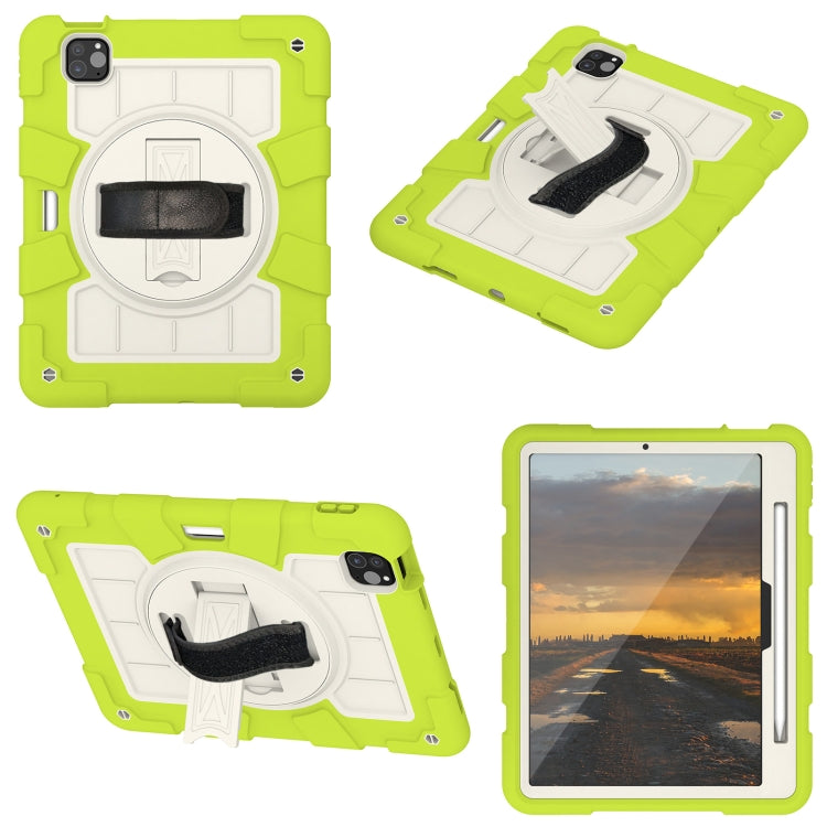 For iPad Pro 11 2025 / 2024 Silicone Hybrid PC Shockproof Tablet Case with Shoulder Strap