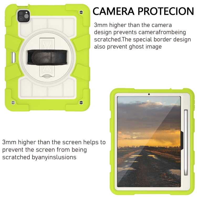 For iPad Pro 11 2025 / 2024 Silicone Hybrid PC Shockproof Tablet Case with Shoulder Strap
