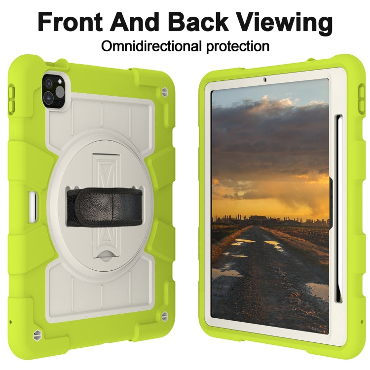 For iPad Pro 11 2025 / 2024 Silicone Hybrid PC Shockproof Tablet Case with Shoulder Strap