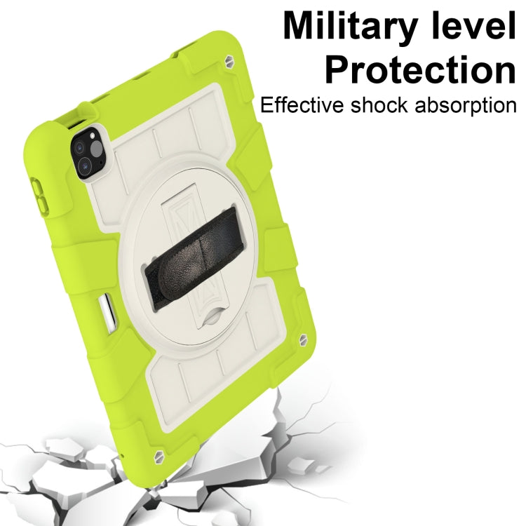 For iPad Pro 11 2025 / 2024 Silicone Hybrid PC Shockproof Tablet Case with Shoulder Strap