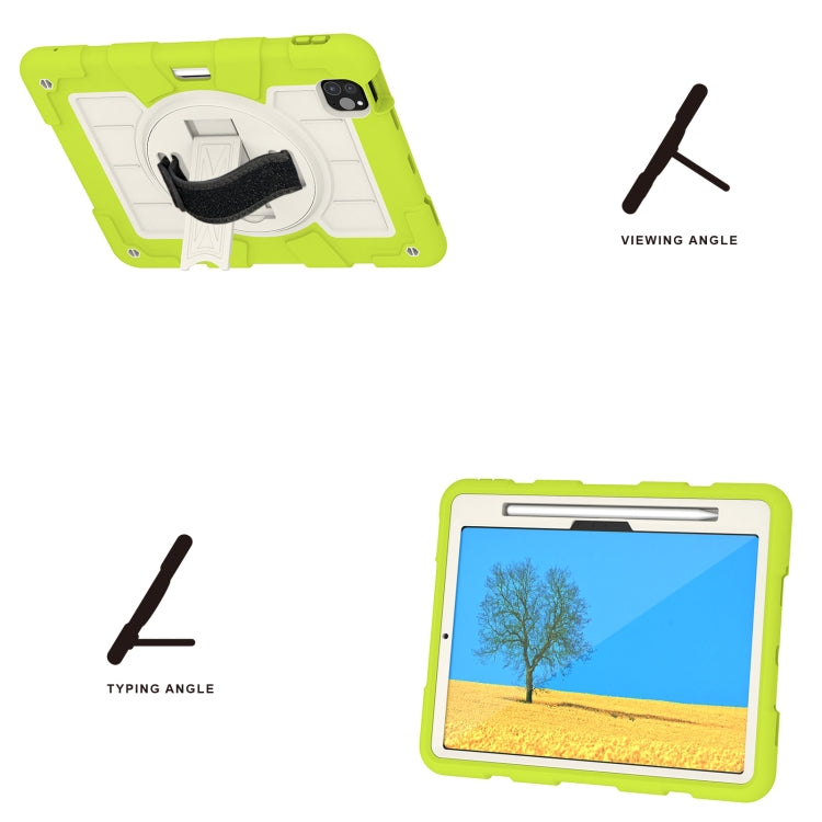 For iPad Pro 11 2025 / 2024 Silicone Hybrid PC Shockproof Tablet Case with Shoulder Strap