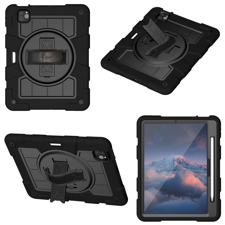For iPad Pro 11 2025 / 2024 Silicone Hybrid PC Shockproof Tablet Case with Shoulder Strap