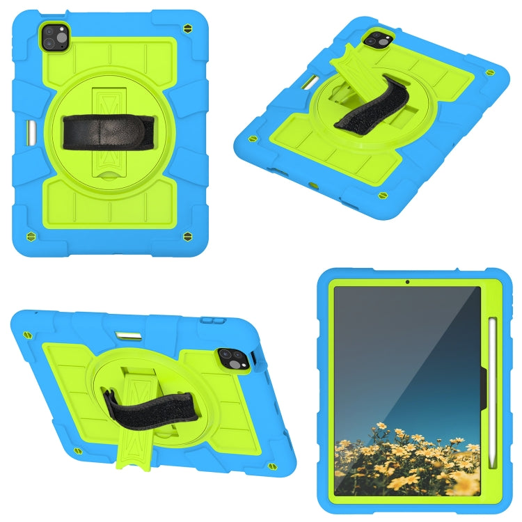 For iPad Pro 11 2025 / 2024 Silicone Hybrid PC Shockproof Tablet Case with Shoulder Strap