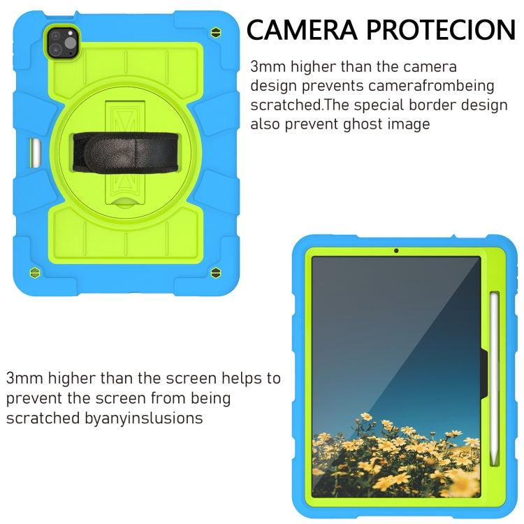 For iPad Pro 11 2025 / 2024 Silicone Hybrid PC Shockproof Tablet Case with Shoulder Strap