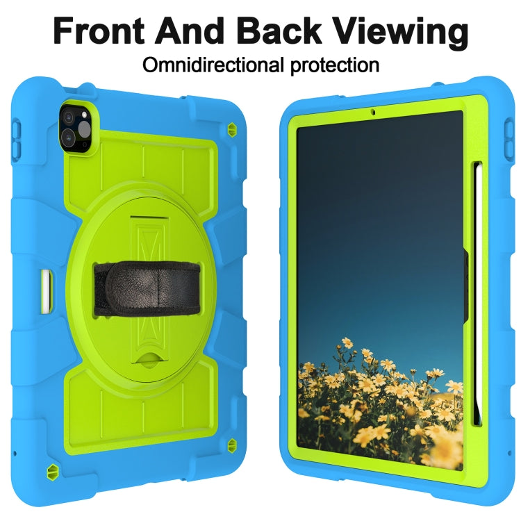 For iPad Pro 11 2025 / 2024 Silicone Hybrid PC Shockproof Tablet Case with Shoulder Strap