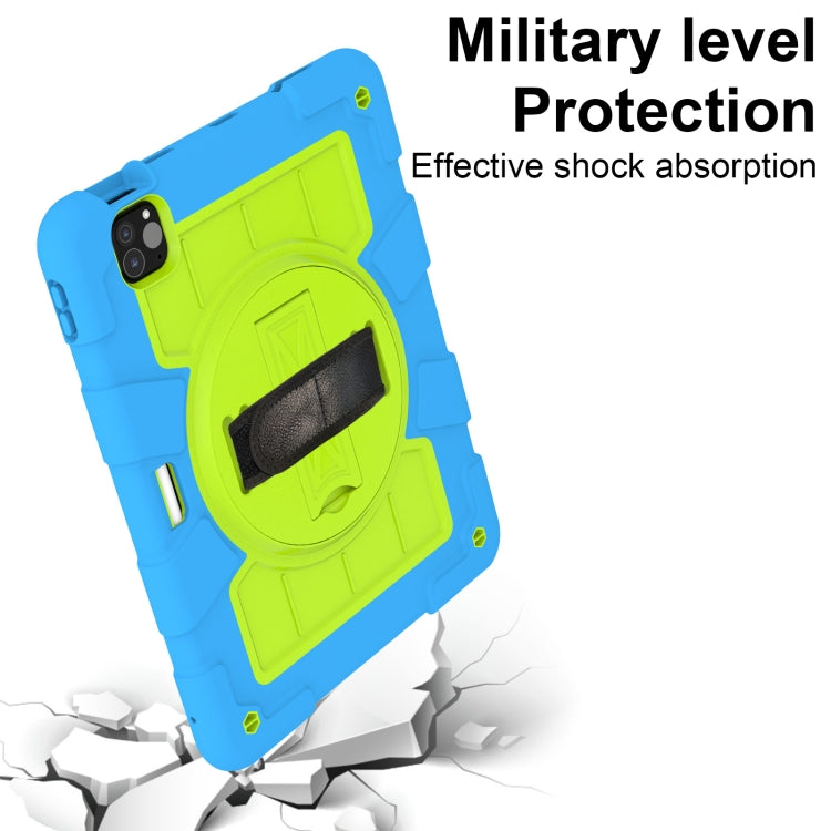 For iPad Pro 11 2025 / 2024 Silicone Hybrid PC Shockproof Tablet Case with Shoulder Strap