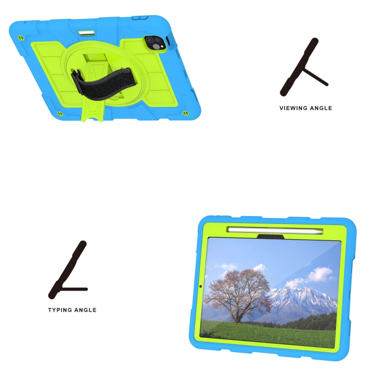 For iPad Pro 11 2025 / 2024 Silicone Hybrid PC Shockproof Tablet Case with Shoulder Strap