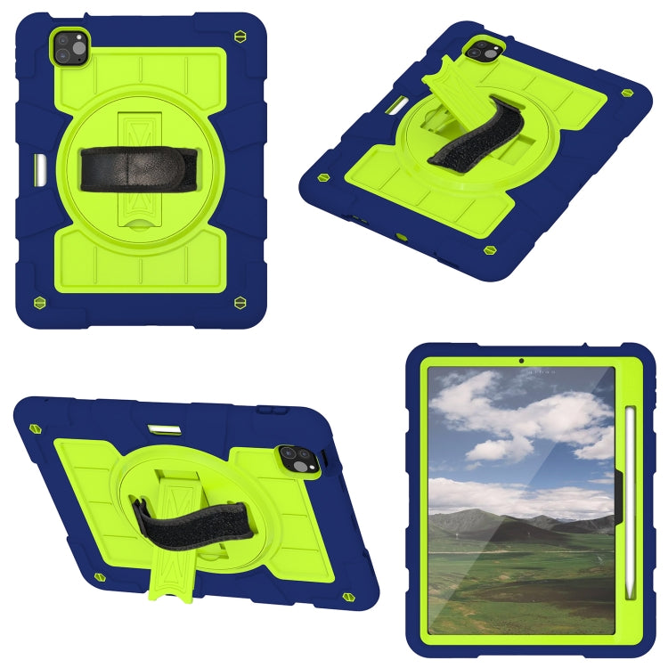 For iPad Pro 11 2025 / 2024 Silicone Hybrid PC Shockproof Tablet Case with Shoulder Strap