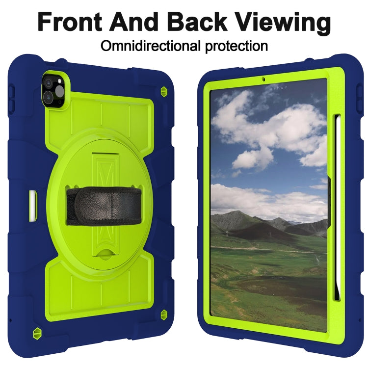 For iPad Pro 11 2025 / 2024 Silicone Hybrid PC Shockproof Tablet Case with Shoulder Strap