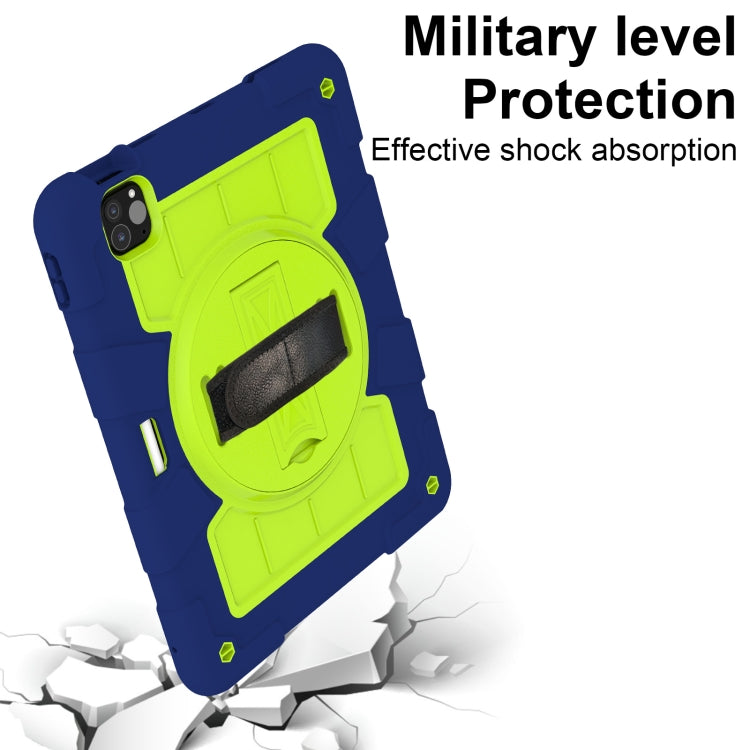 For iPad Pro 11 2025 / 2024 Silicone Hybrid PC Shockproof Tablet Case with Shoulder Strap