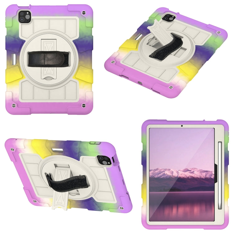 For iPad Pro 11 2025 / 2024 Silicone Hybrid PC Shockproof Tablet Case with Shoulder Strap