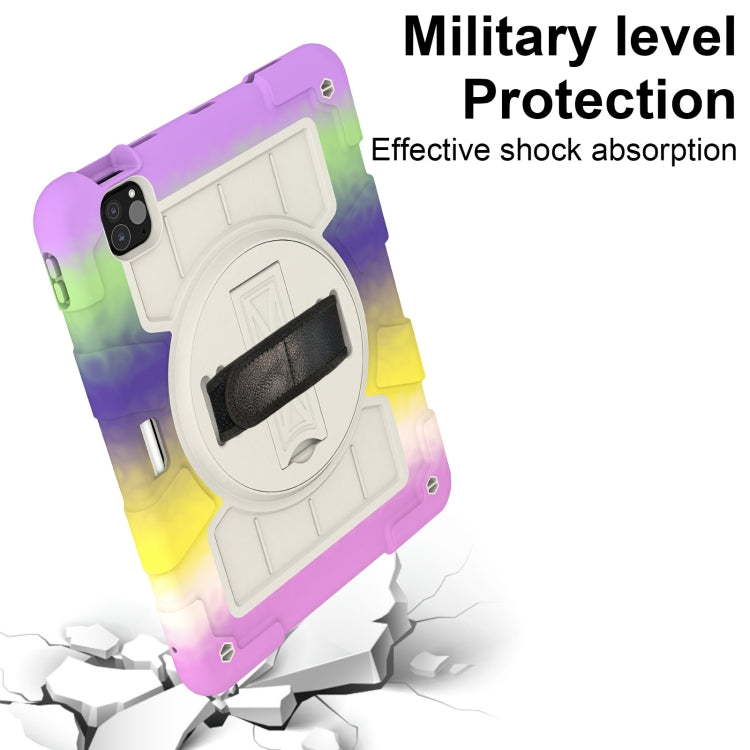 For iPad Pro 11 2025 / 2024 Silicone Hybrid PC Shockproof Tablet Case with Shoulder Strap