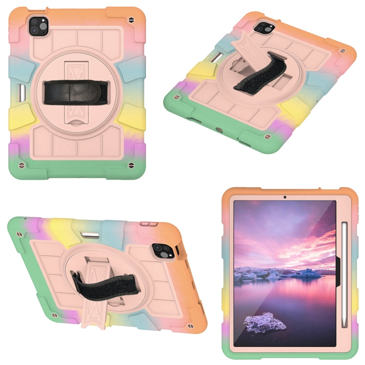 For iPad Pro 11 2025 / 2024 Silicone Hybrid PC Shockproof Tablet Case with Shoulder Strap