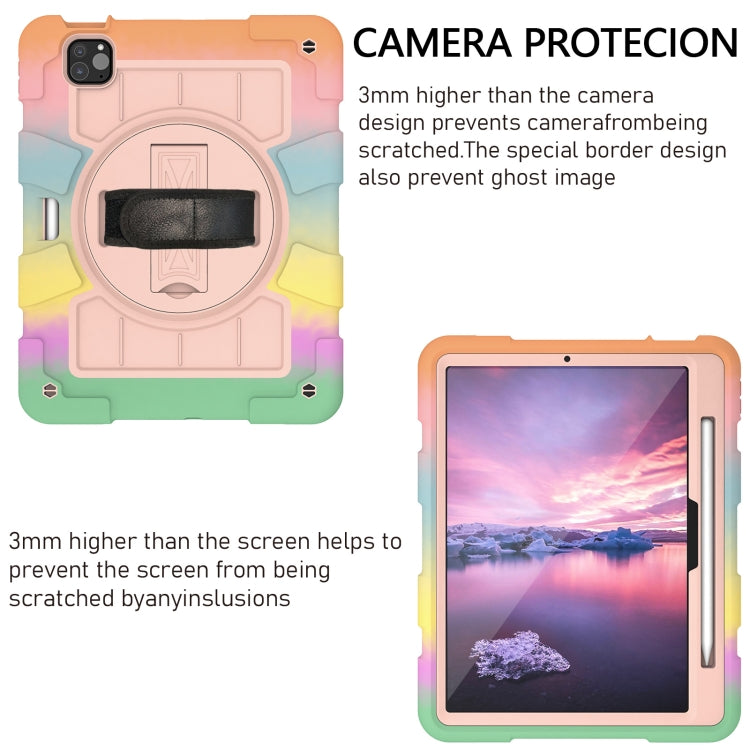 For iPad Pro 11 2025 / 2024 Silicone Hybrid PC Shockproof Tablet Case with Shoulder Strap