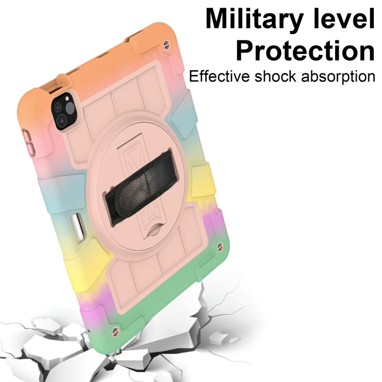 For iPad Pro 11 2025 / 2024 Silicone Hybrid PC Shockproof Tablet Case with Shoulder Strap