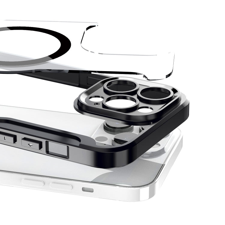 For iPhone 16 Pro Max RFID Blocking Adsorption Flip MagSafe Leather Phone Case
