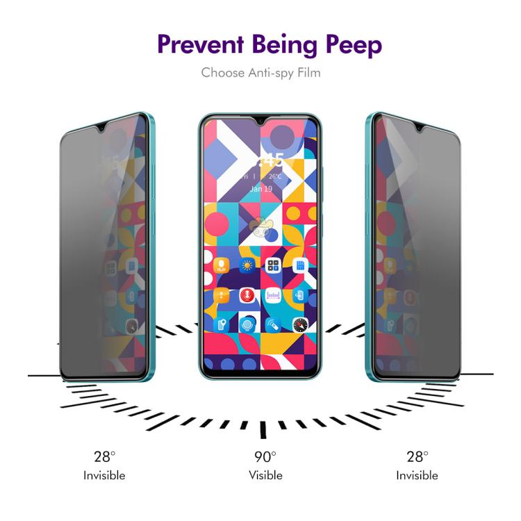 For Redmi A5 4G 171.77mm 2pcs ENKAY Hat-Prince 28 Degree Anti-peeping Privacy Silk Screen Tempered Glass Film