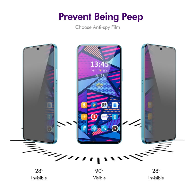 For Xiaomi Poco X6 5pcs ENKAY Hat-Prince 28 Degree Anti-peeping Privacy Silk Screen Tempered Glass Film