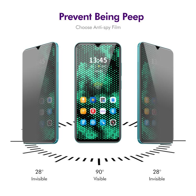 For Redmi A5 NFC 173.3mm ENKAY Hat-Prince 28 Degree Anti-peeping Privacy Tempered Glass Film