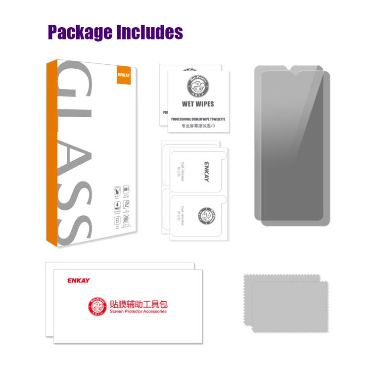For Redmi A5 4G 171.77mm 2pcs ENKAY Hat-Prince 28 Degree Anti-peeping Privacy Tempered Glass Film