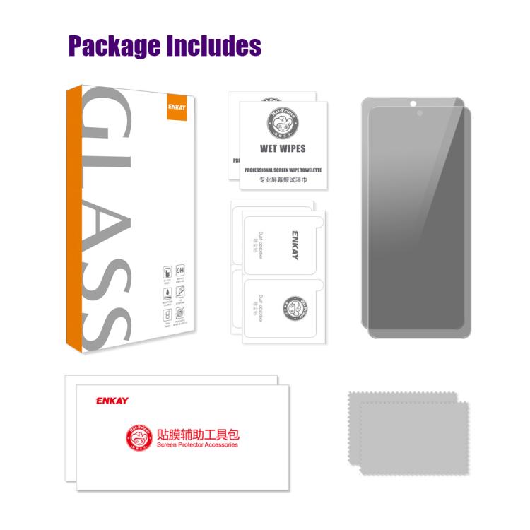 For Xiaomi Poco X7 Pro 2pcs ENKAY Hat-Prince 28 Degree Anti-peeping Privacy Tempered Glass Film