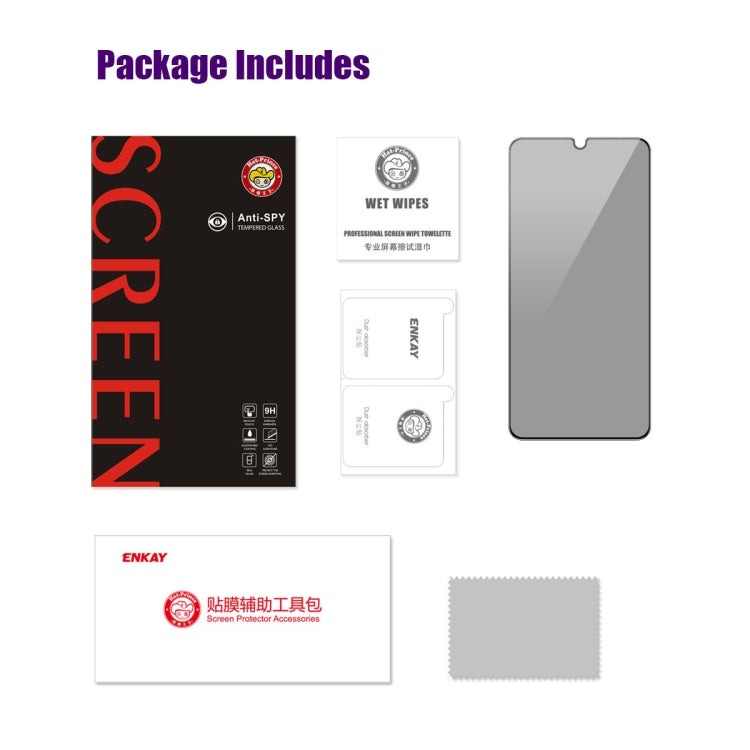 For Samsung Galaxy A06 4G ENKAY Hat-Prince 28 Degree Anti-peeping Privacy Silk Screen Tempered Glass Film