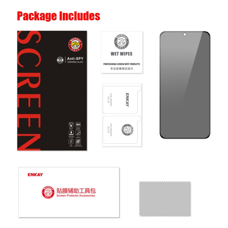 For Samsung Galaxy S24 FE 5G ENKAY Hat-Prince 28 Degree Anti-peeping Privacy Silk Screen Tempered Glass Film