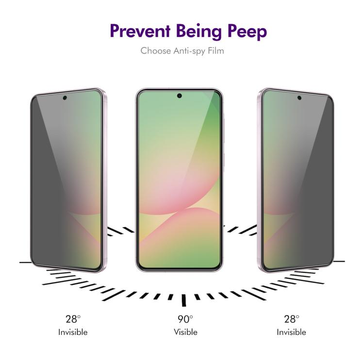For Samsung Galaxy A37 / A57 ENKAY Hat-Prince 28 Degree Anti-peeping Privacy Silk Screen Tempered Glass Film