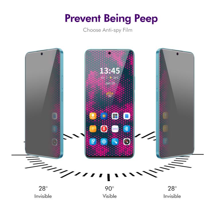 For Samsung Galaxy S25 FE 5G ENKAY Hat-Prince 28 Degree Anti-peeping Privacy Tempered Glass Film