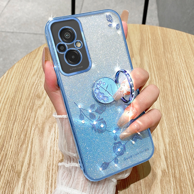 For Xiaomi Redmi 11 Prime 4G Gradient Glitter Immortal Flower Ring All-inclusive Phone Case